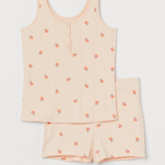 H&M Other - H&M Peach Print Women's Sleepwear Set